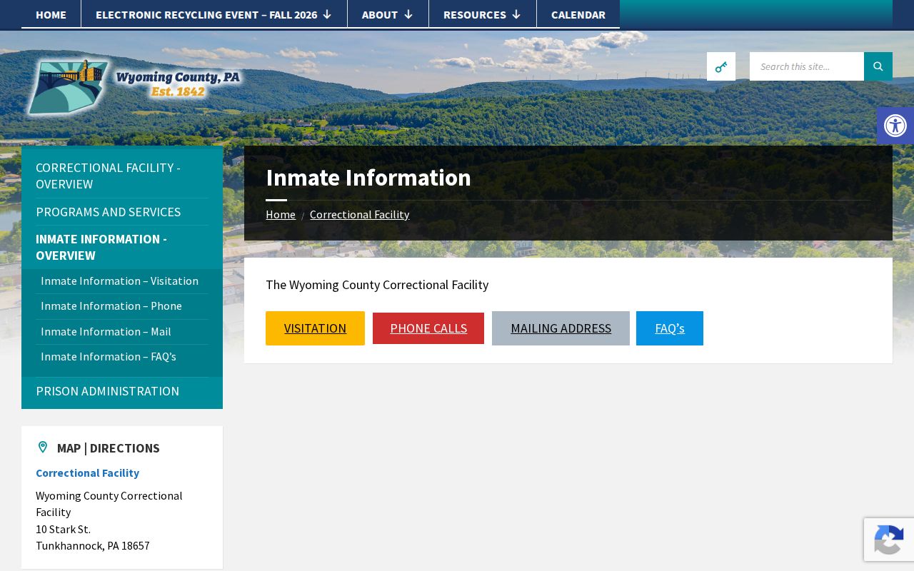 Wyoming County 72-hour release information categories without a public feed